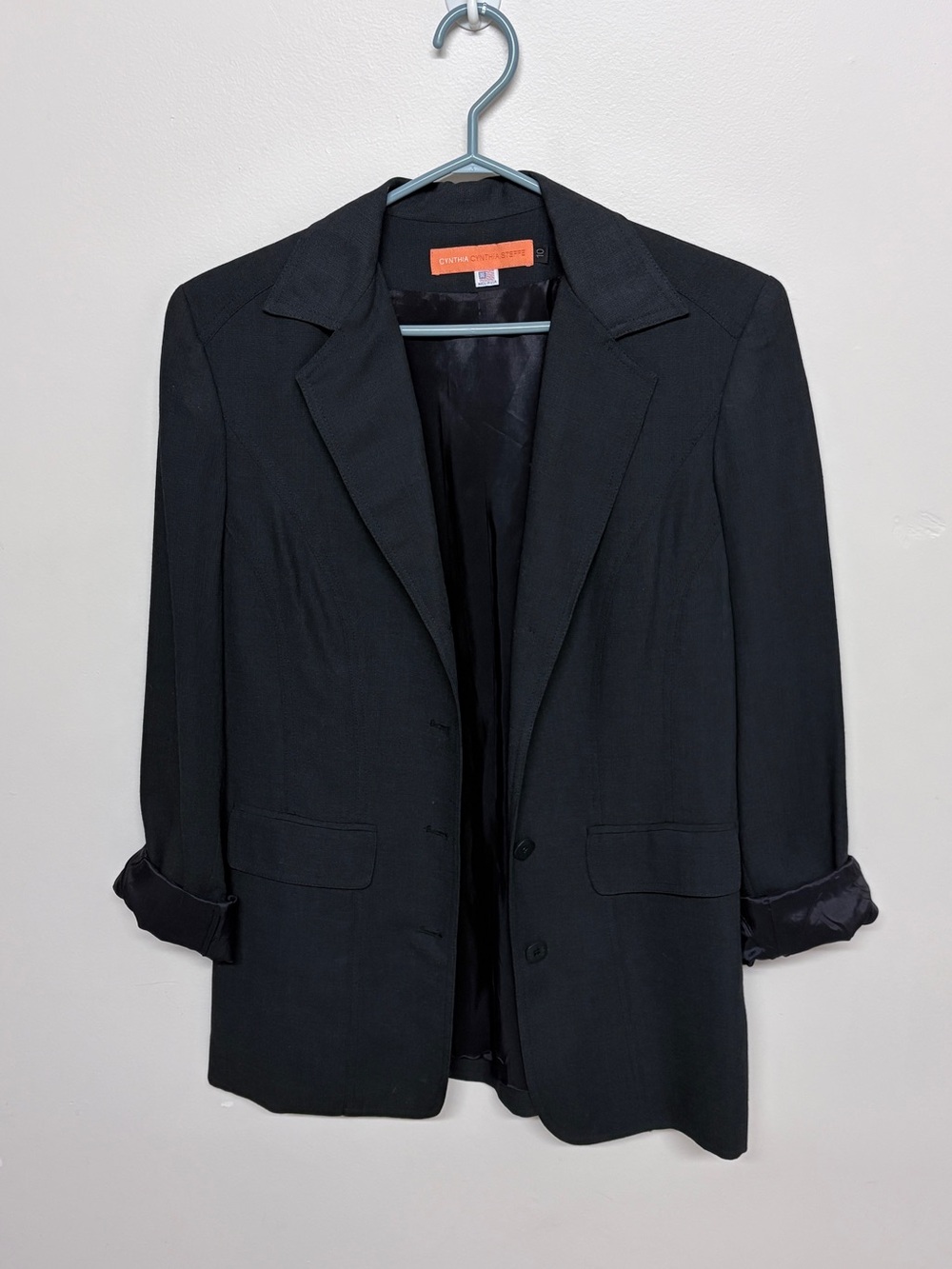 Cynthia Steffe Women Black Single-Breasted Blazer